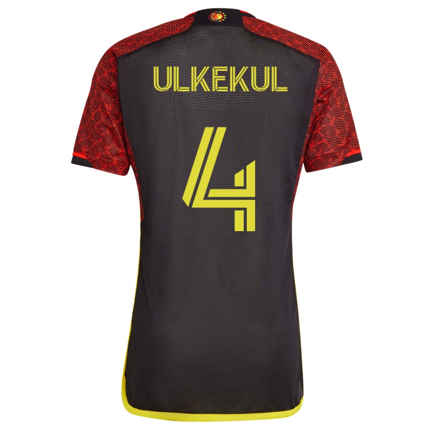 Niño Camiseta Jodi Ulkekul #4 Naranja 2ª Equipación 2023/24 La Camisa