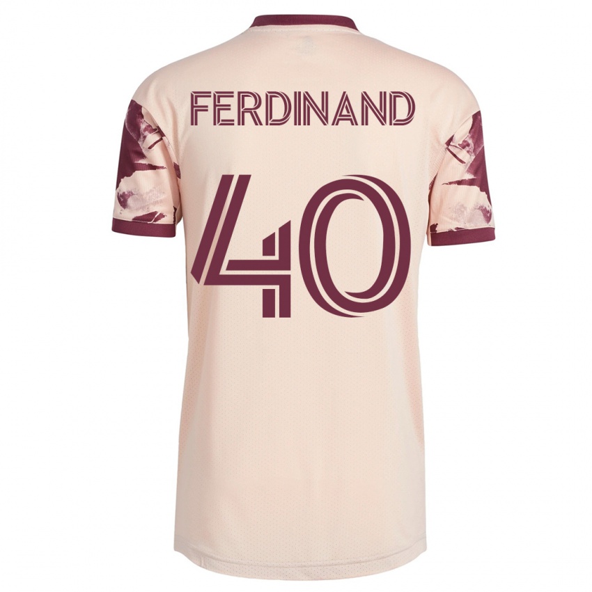 Niño Camiseta Keesean Ferdinand #40 Blanquecino 2ª Equipación 2023/24 La Camisa
