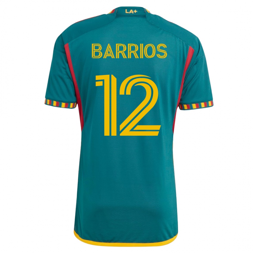 Niño Camiseta Michael Barrios #12 Verde 2ª Equipación 2023/24 La Camisa