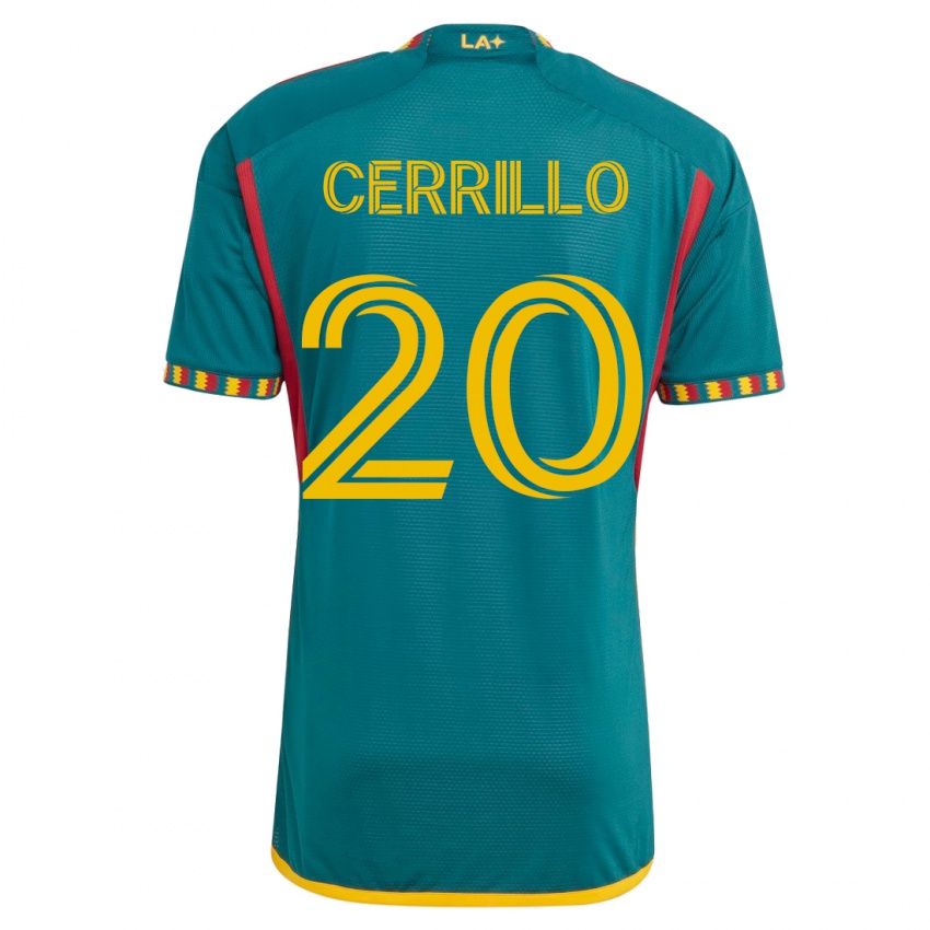Niño Camiseta Edwin Cerrillo #20 Verde 2ª Equipación 2023/24 La Camisa