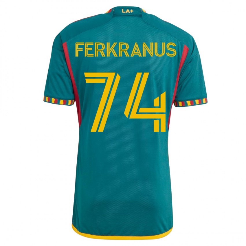 Niño Camiseta Marcus Ferkranus #74 Verde 2ª Equipación 2023/24 La Camisa