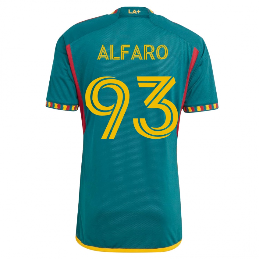 Niño Camiseta Tony Alfaro #93 Verde 2ª Equipación 2023/24 La Camisa