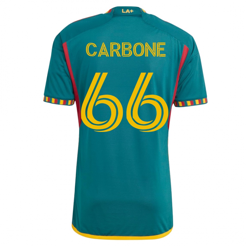 Niño Camiseta Matteo Carbone #66 Verde 2ª Equipación 2023/24 La Camisa