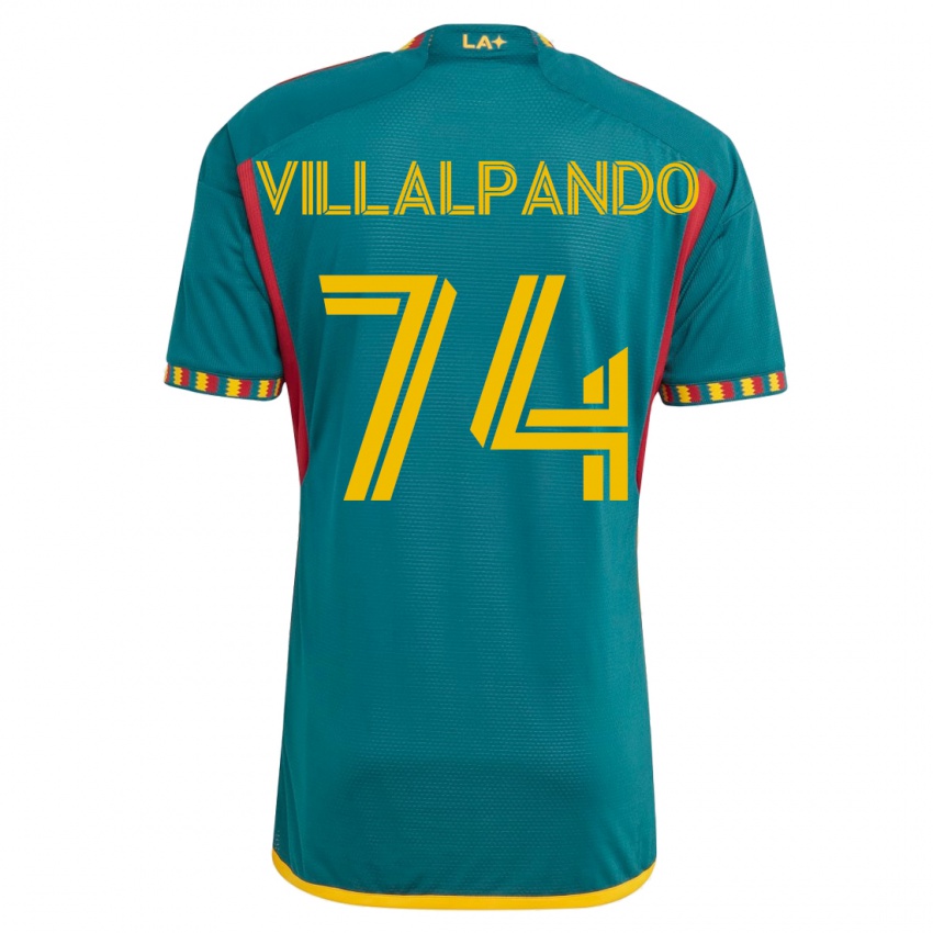 Niño Camiseta Sergio Villalpando #74 Verde 2ª Equipación 2023/24 La Camisa