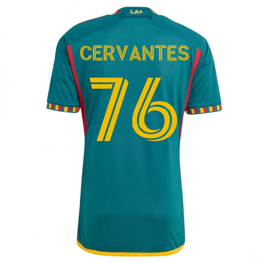 Niño Camiseta Aaron Cervantes #76 Verde 2ª Equipación 2023/24 La Camisa