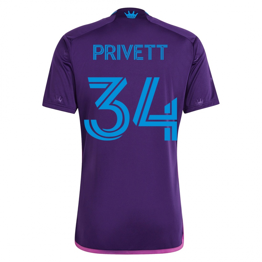 Niño Camiseta Andrew Privett #34 Violeta 2ª Equipación 2023/24 La Camisa