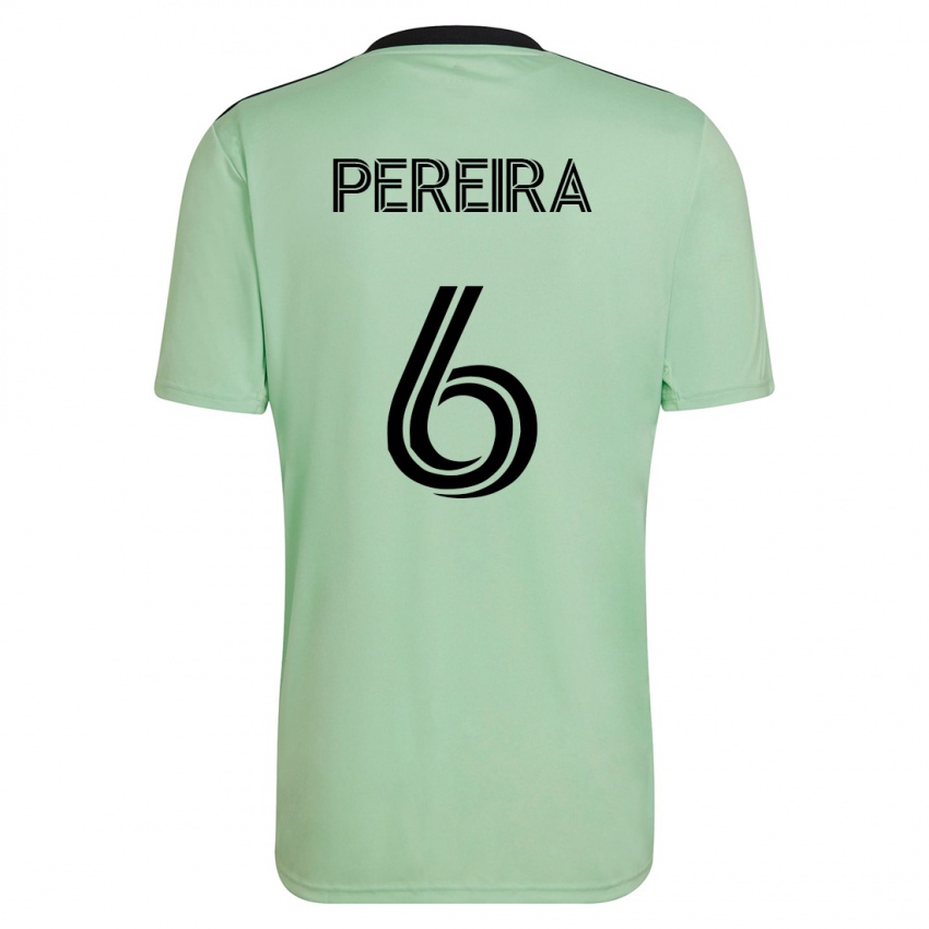 Niño Camiseta Daniel Pereira #6 Verde Claro 2ª Equipación 2023/24 La Camisa
