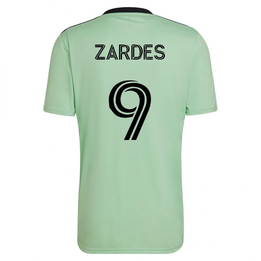 Niño Camiseta Gyasi Zardes #9 Verde Claro 2ª Equipación 2023/24 La Camisa