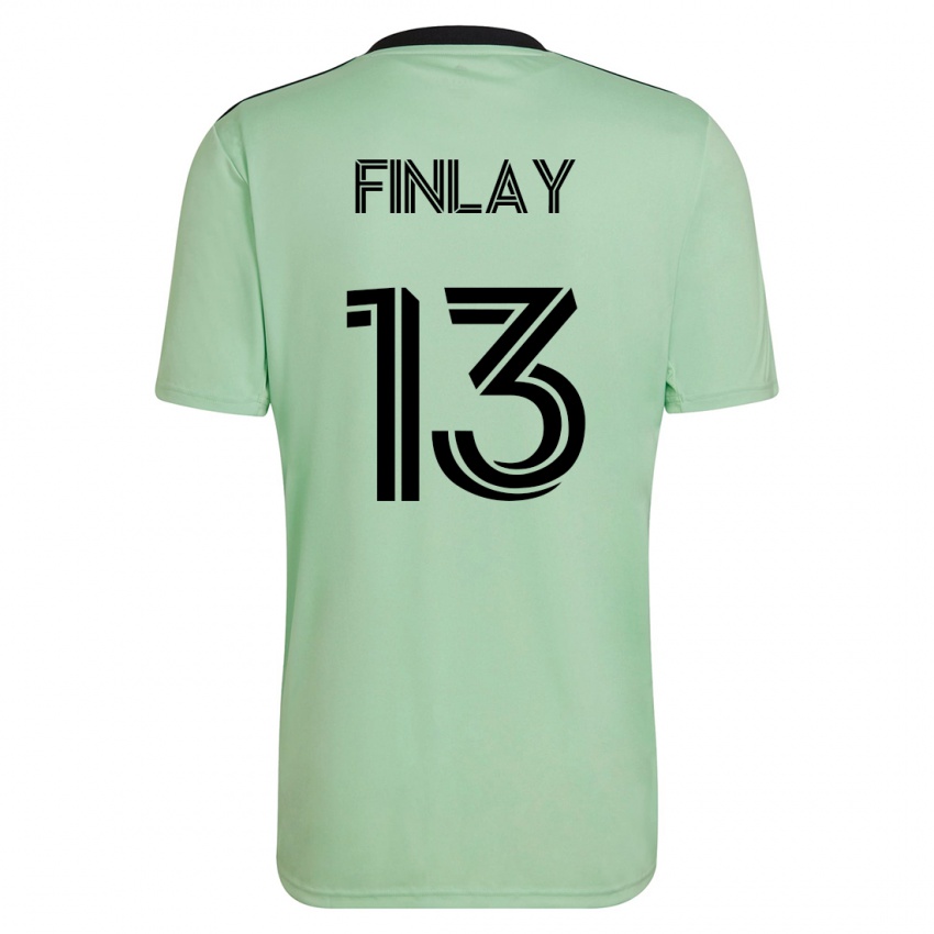 Niño Camiseta Ethan Finlay #13 Verde Claro 2ª Equipación 2023/24 La Camisa