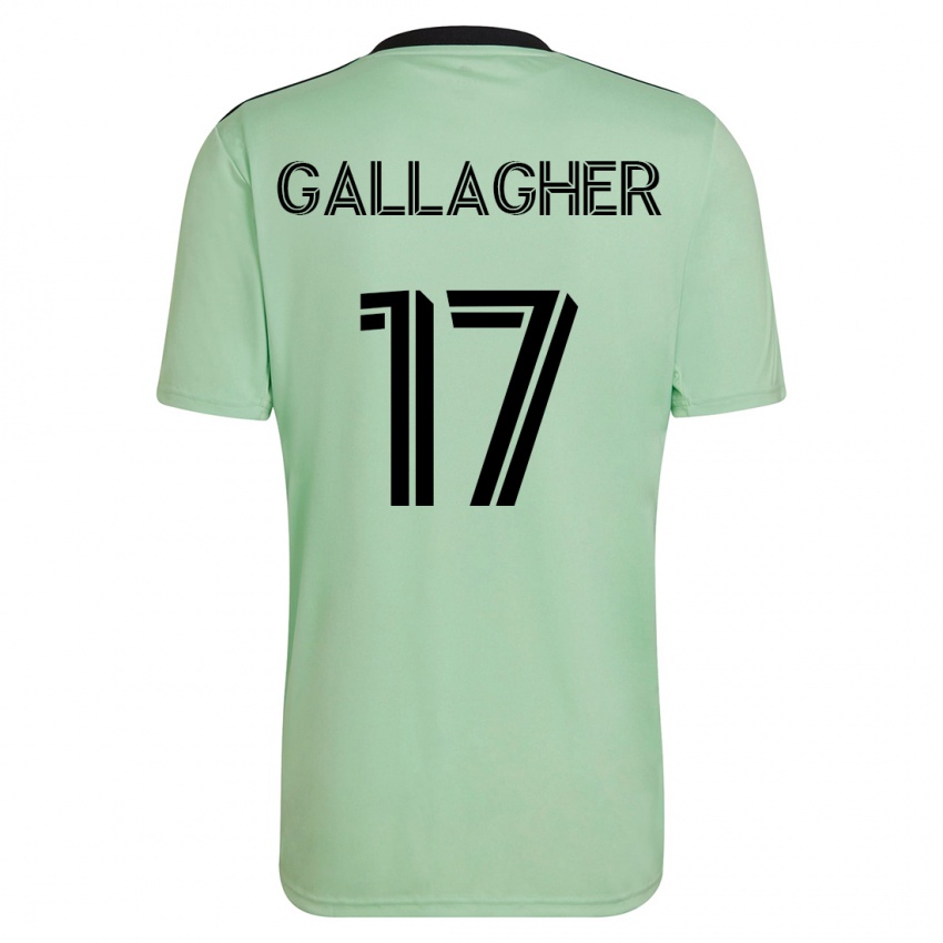 Niño Camiseta Jon Gallagher #17 Verde Claro 2ª Equipación 2023/24 La Camisa