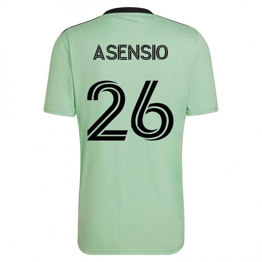 Niño Camiseta Charlie Asensio #26 Verde Claro 2ª Equipación 2023/24 La Camisa