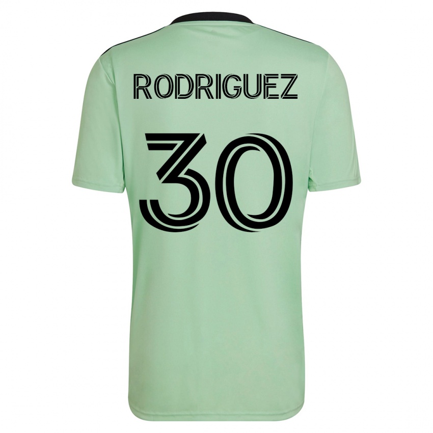 Niño Camiseta Memo Rodríguez #30 Verde Claro 2ª Equipación 2023/24 La Camisa