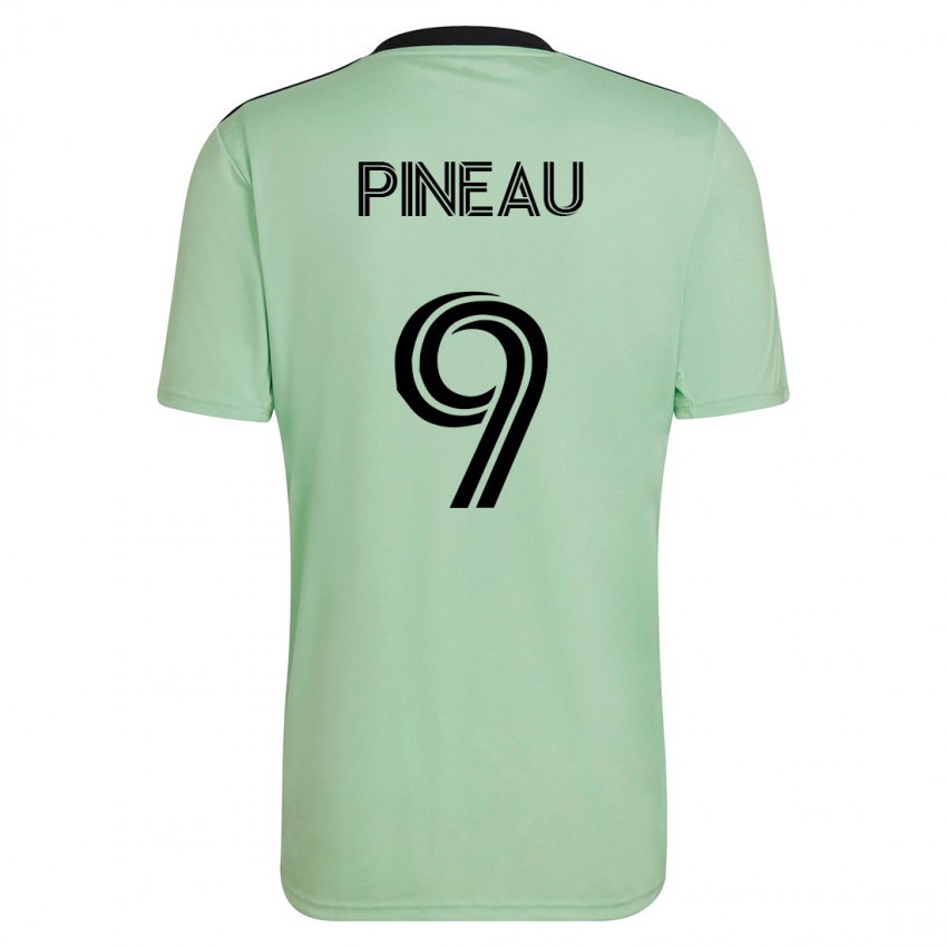 Niño Camiseta Sebastien Pineau #9 Verde Claro 2ª Equipación 2023/24 La Camisa