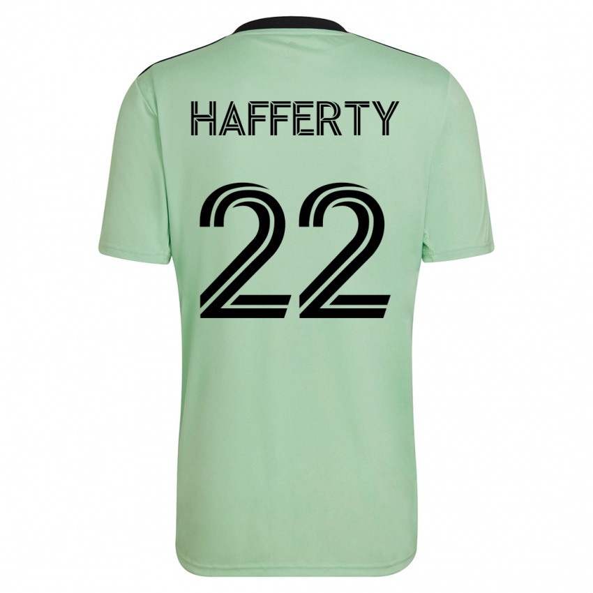 Niño Camiseta Joe Hafferty #22 Verde Claro 2ª Equipación 2023/24 La Camisa
