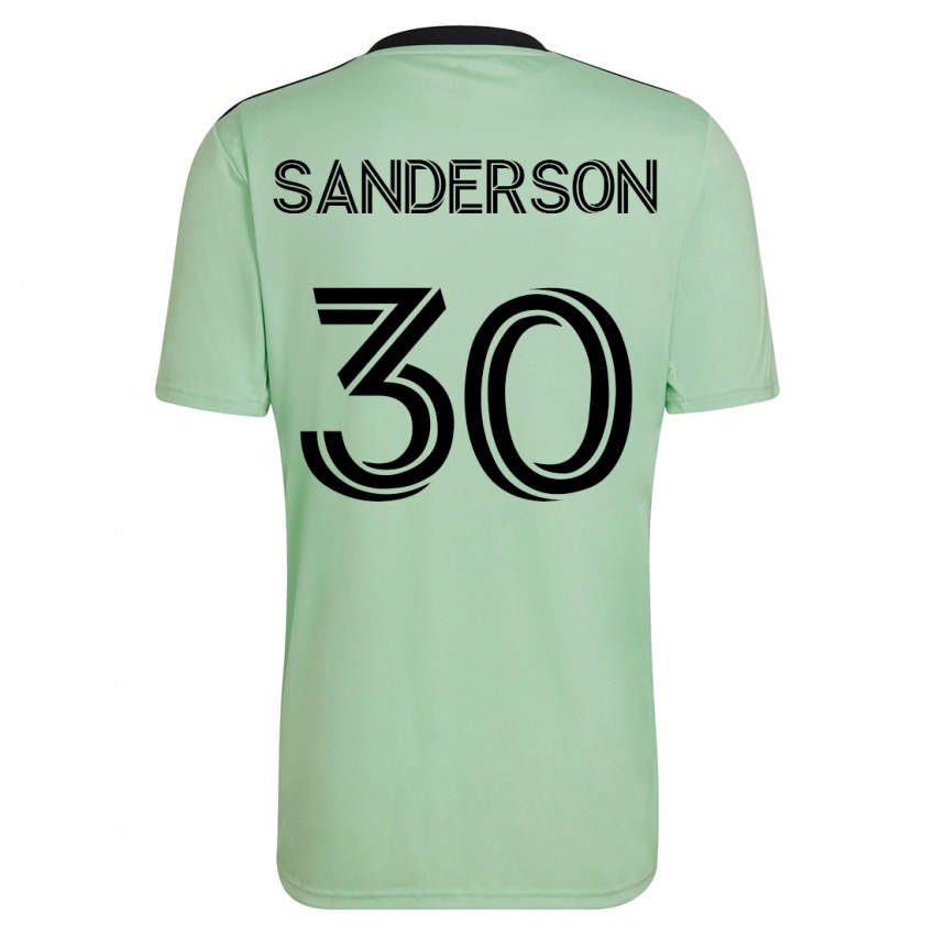 Niño Camiseta Spencer Sanderson #30 Verde Claro 2ª Equipación 2023/24 La Camisa