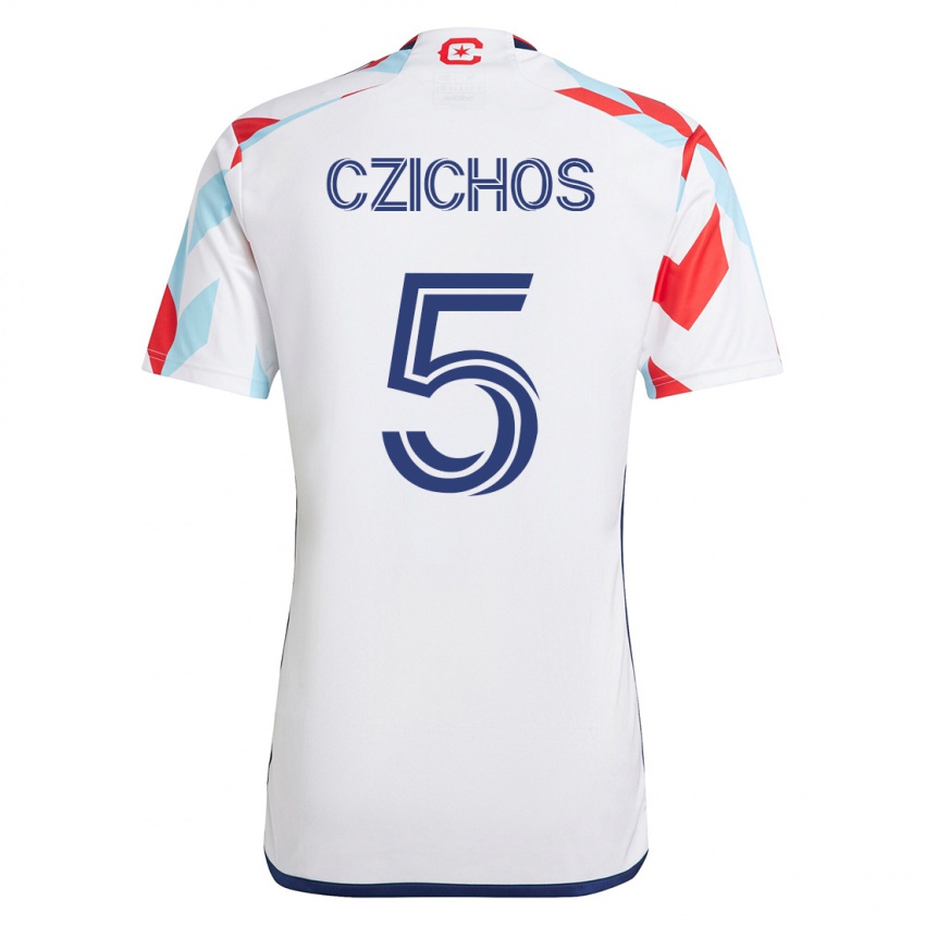 Niño Camiseta Rafael Czichos #5 Blanco Azul 2ª Equipación 2023/24 La Camisa