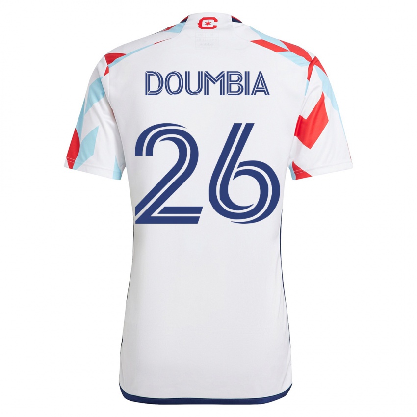 Niño Camiseta Ousmane Doumbia #26 Blanco Azul 2ª Equipación 2023/24 La Camisa