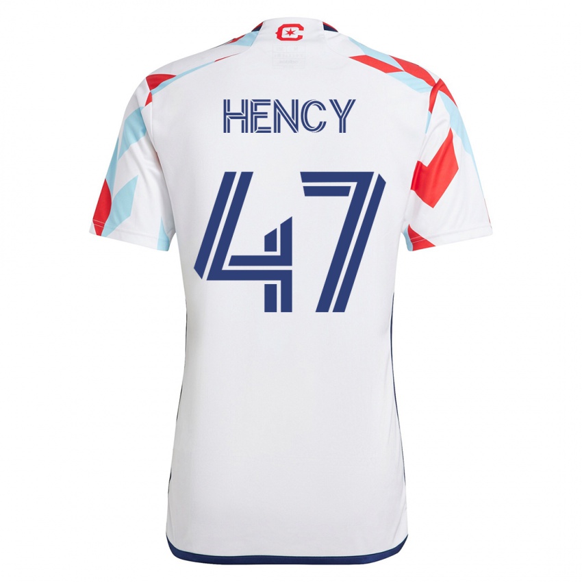 Niño Camiseta Billy Hency #47 Blanco Azul 2ª Equipación 2023/24 La Camisa
