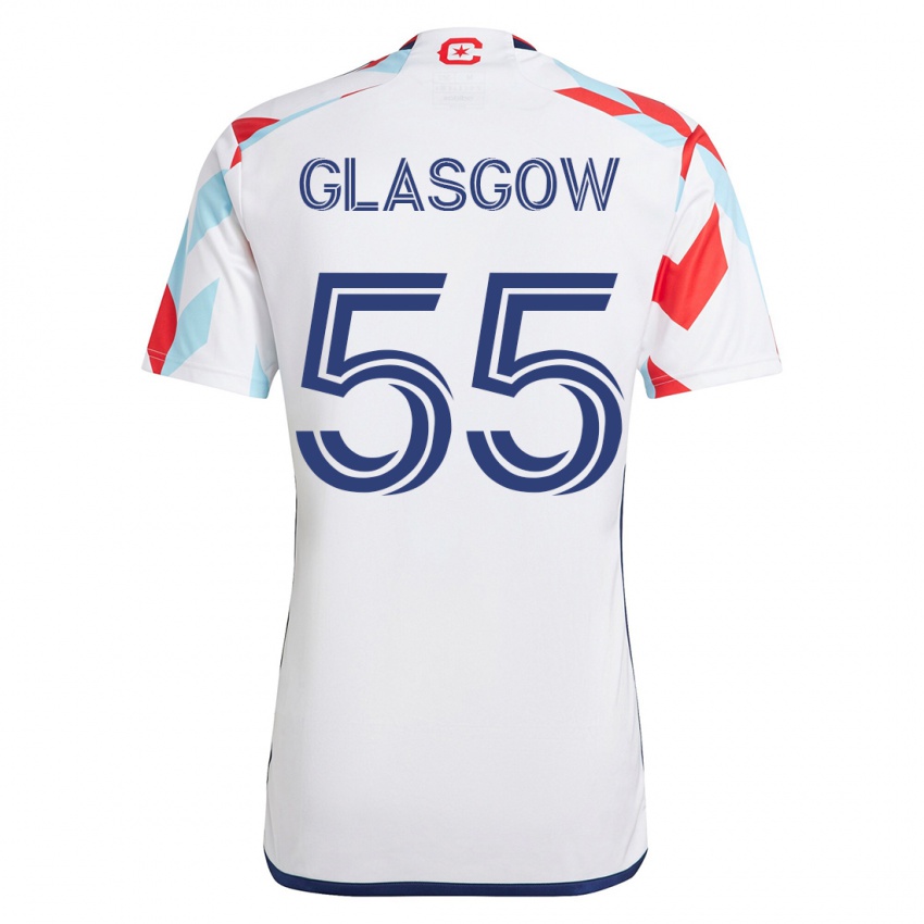 Niño Camiseta Omari Glasgow #55 Blanco Azul 2ª Equipación 2023/24 La Camisa