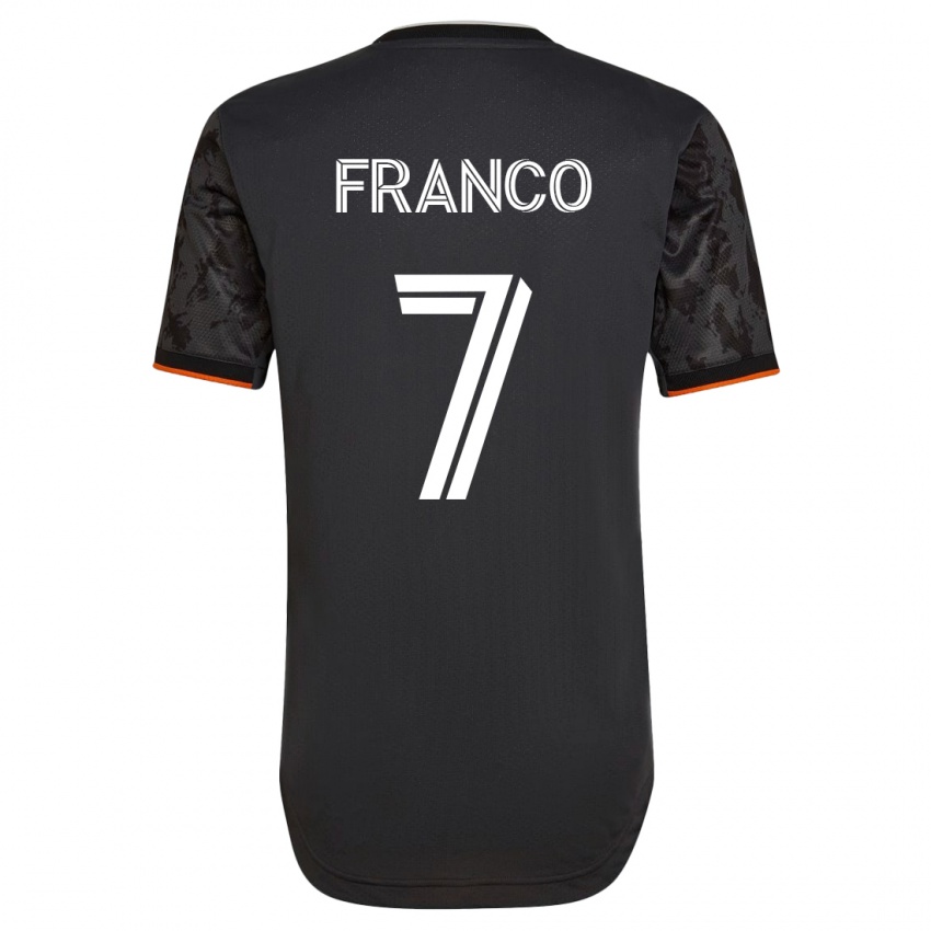 Niño Camiseta Iván Franco #7 Negro 2ª Equipación 2023/24 La Camisa