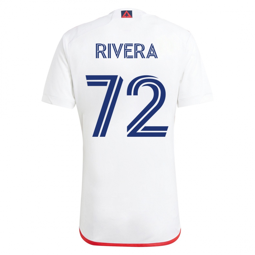 Niño Camiseta Damián Rivera #72 Blanco Rojo 2ª Equipación 2023/24 La Camisa