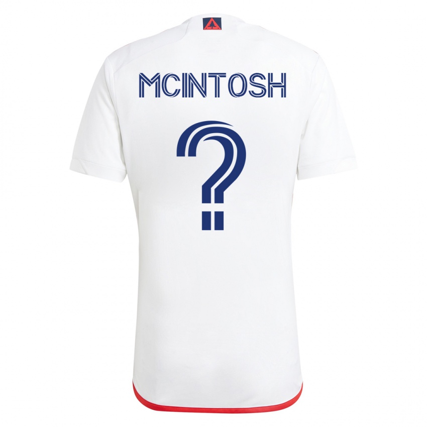 Niño Camiseta Damario Mcintosh #0 Blanco Rojo 2ª Equipación 2023/24 La Camisa