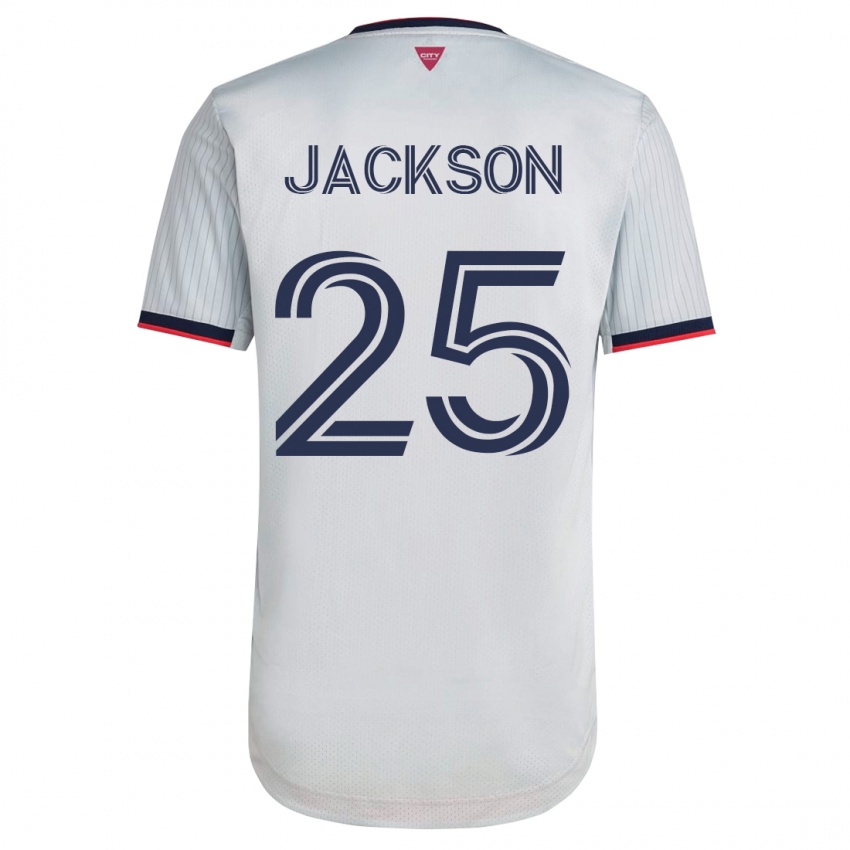 Niño Camiseta Aziel Jackson #25 Blanco 2ª Equipación 2023/24 La Camisa