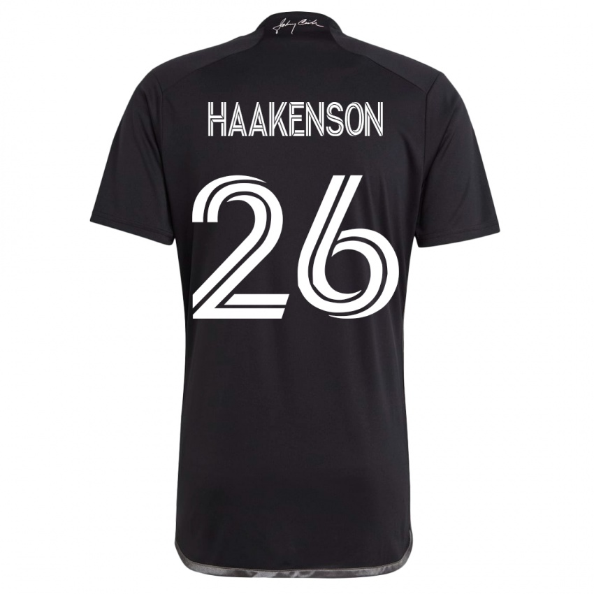 Niño Camiseta Luke Haakenson #26 Negro 2ª Equipación 2023/24 La Camisa