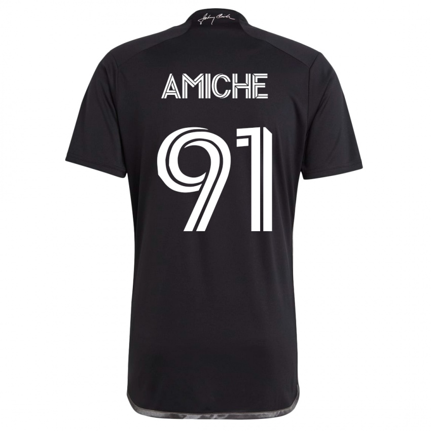 Niño Camiseta Kemy Amiche #91 Negro 2ª Equipación 2023/24 La Camisa