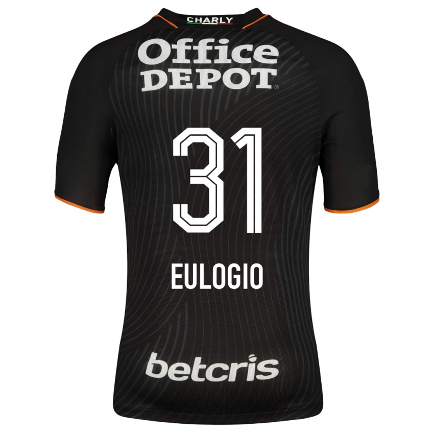 Niño Camiseta José Eulogio #31 Negro 2ª Equipación 2023/24 La Camisa