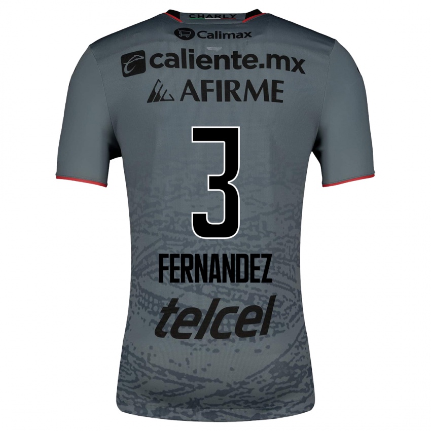 Niño Camiseta Rafael Fernández #3 Gris 2ª Equipación 2023/24 La Camisa