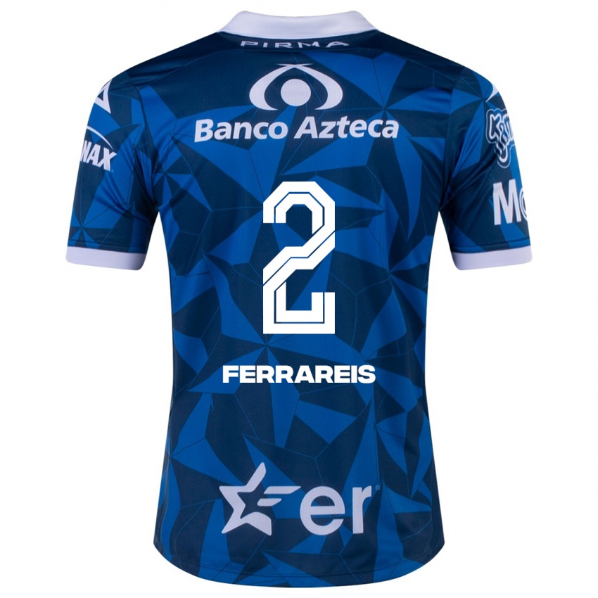 Niño Camiseta Gustavo Ferrareis #2 Azul 2ª Equipación 2023/24 La Camisa