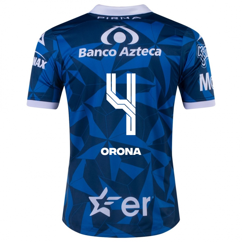 Niño Camiseta Efraín Orona #4 Azul 2ª Equipación 2023/24 La Camisa