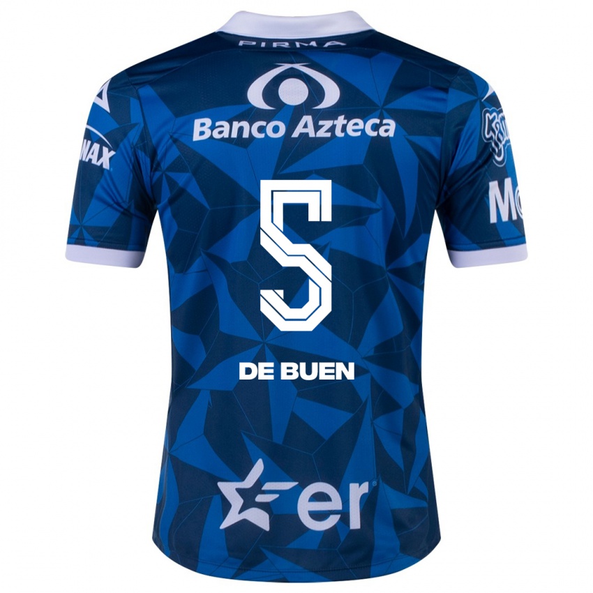 Niño Camiseta Diego De Buen #5 Azul 2ª Equipación 2023/24 La Camisa