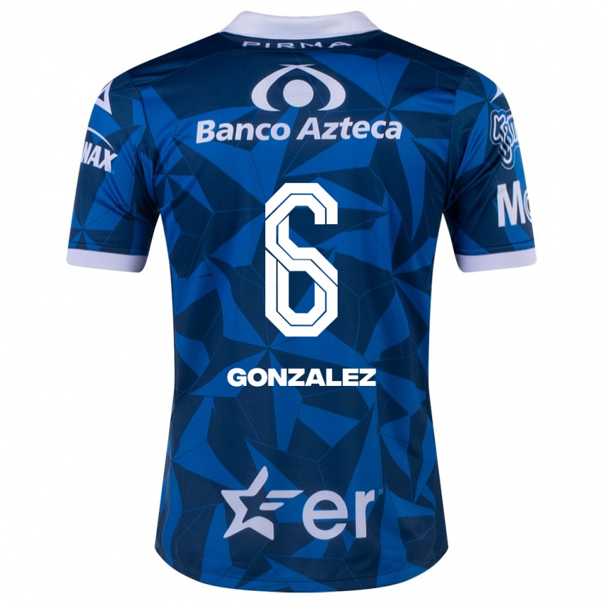 Niño Camiseta Pablo González #6 Azul 2ª Equipación 2023/24 La Camisa