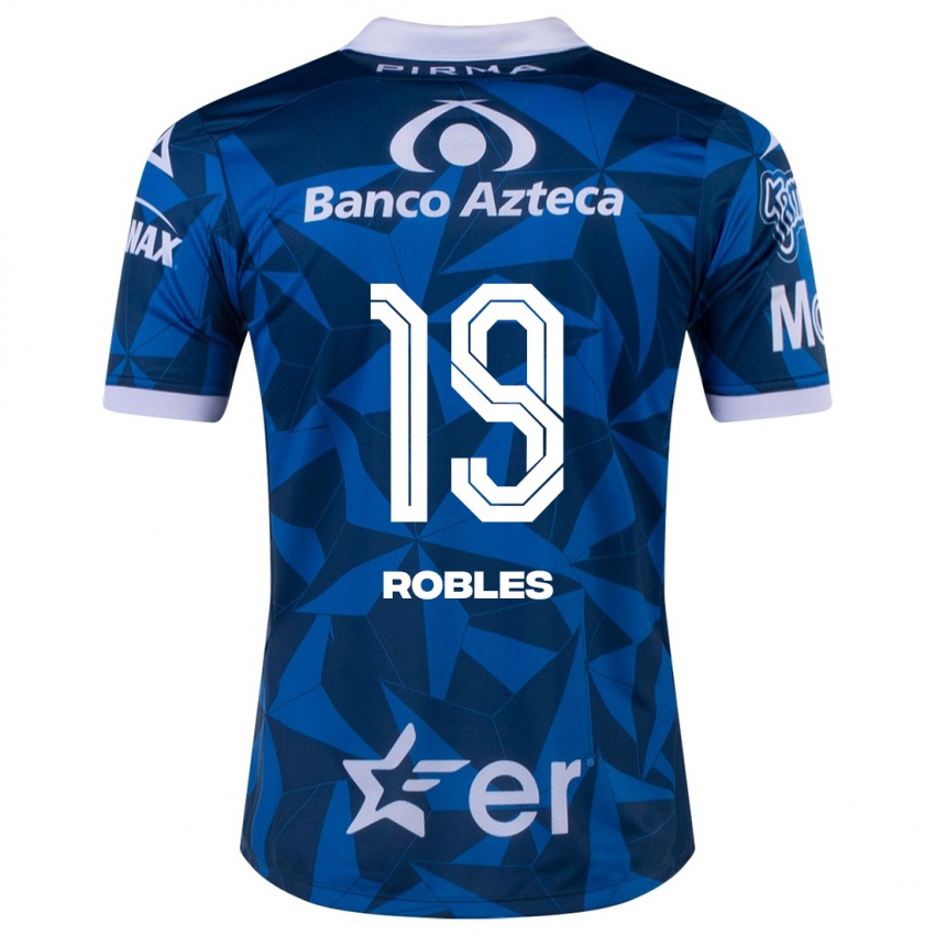 Niño Camiseta Ángel Robles #19 Azul 2ª Equipación 2023/24 La Camisa