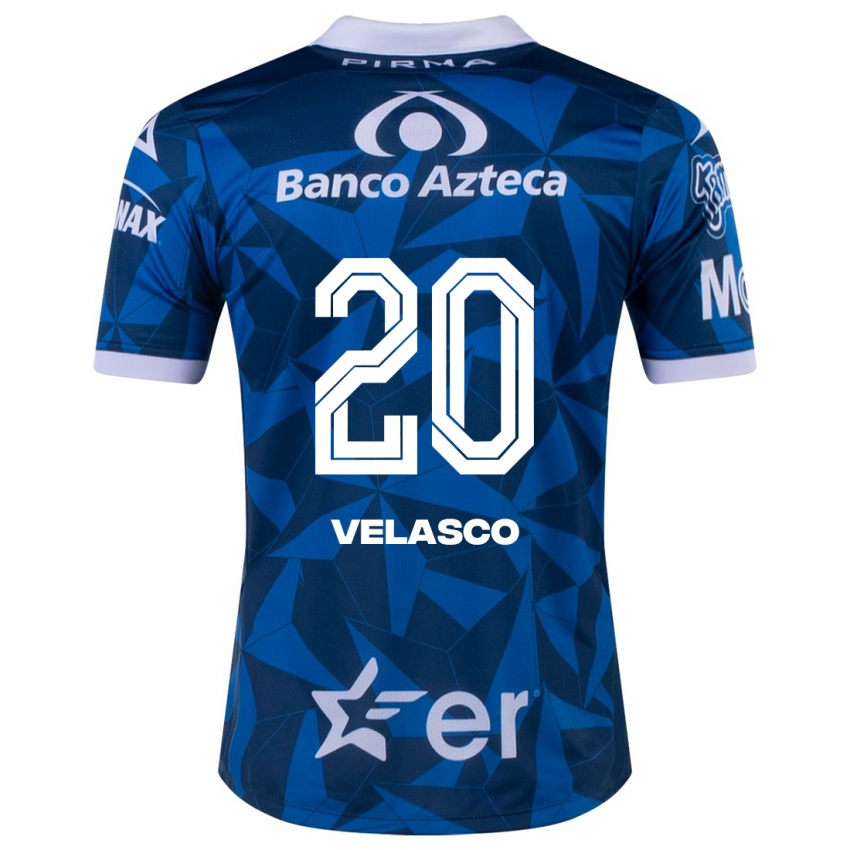 Niño Camiseta Kevin Velasco #20 Azul 2ª Equipación 2023/24 La Camisa