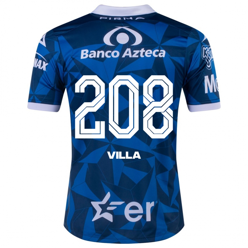 Niño Camiseta Patrick Villa #208 Azul 2ª Equipación 2023/24 La Camisa