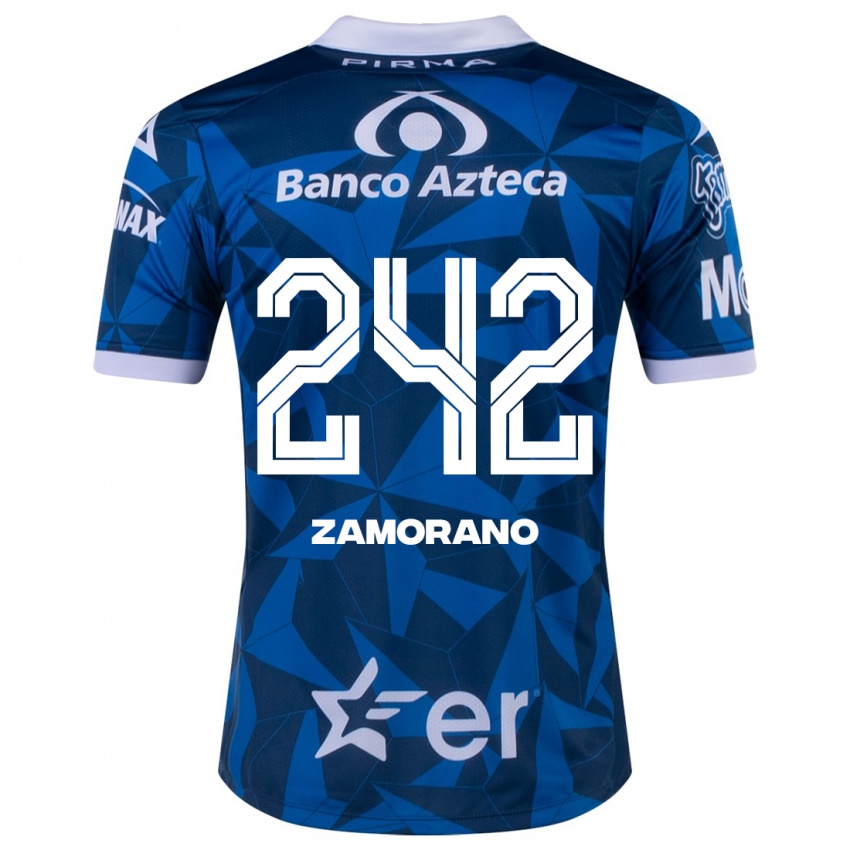 Niño Camiseta Leonardo Zamorano #242 Azul 2ª Equipación 2023/24 La Camisa