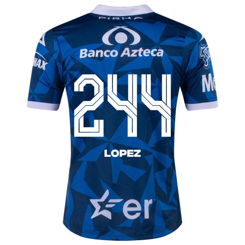 Niño Camiseta Daniel López #244 Azul 2ª Equipación 2023/24 La Camisa