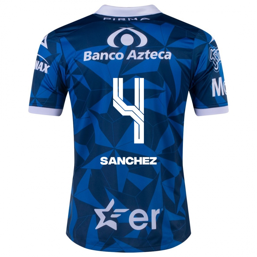 Niño Camiseta Liliana Sánchez #4 Azul 2ª Equipación 2023/24 La Camisa