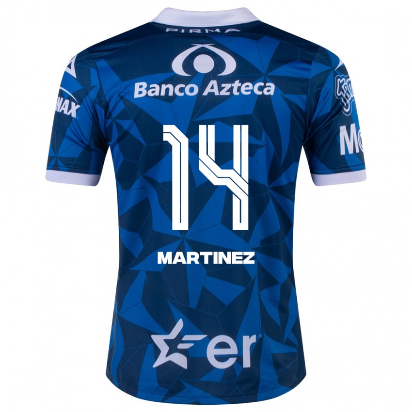 Niño Camiseta Samantha Martínez #14 Azul 2ª Equipación 2023/24 La Camisa