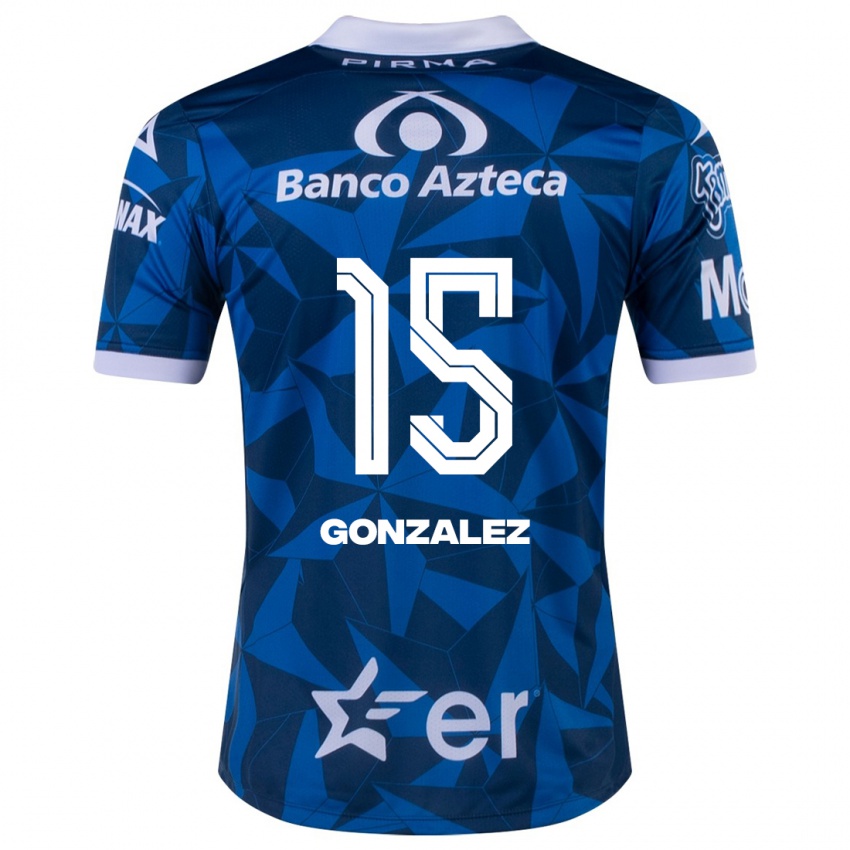 Niño Camiseta Jaqueline González #15 Azul 2ª Equipación 2023/24 La Camisa