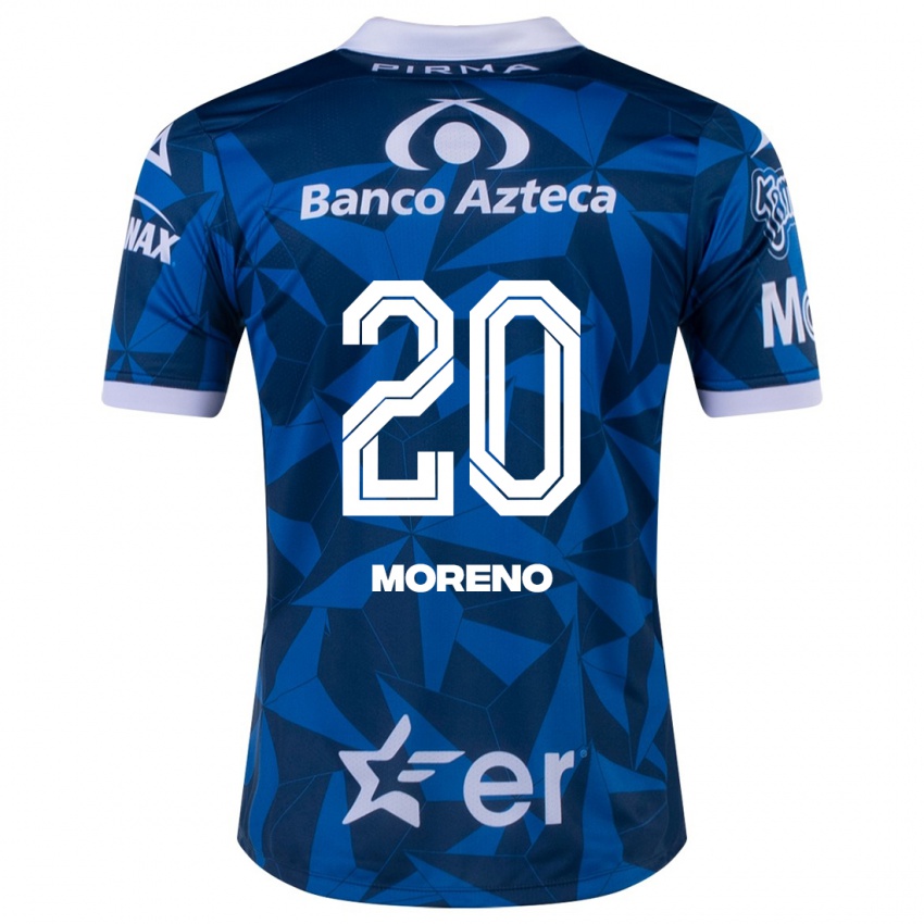 Niño Camiseta Ximena Moreno #20 Azul 2ª Equipación 2023/24 La Camisa