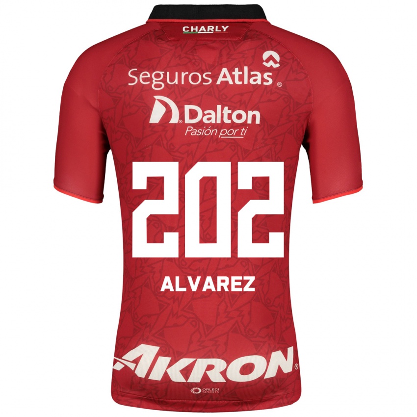 Niño Camiseta Sergio Álvarez #202 Rojo 2ª Equipación 2023/24 La Camisa