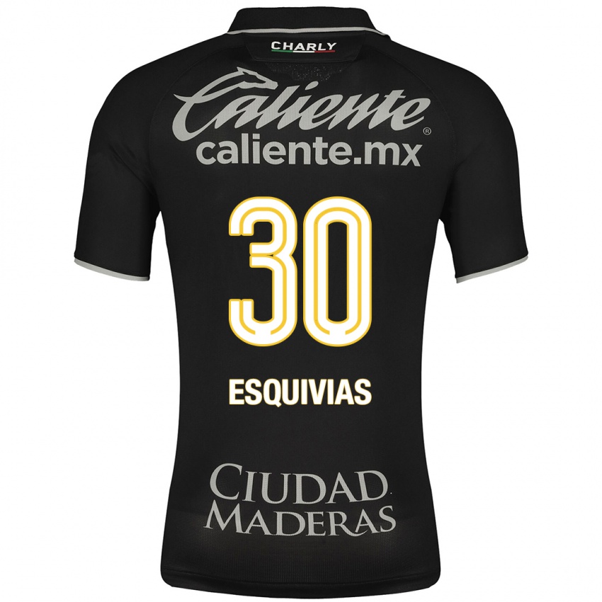 Niño Camiseta Isabela Esquivias #30 Negro 2ª Equipación 2023/24 La Camisa