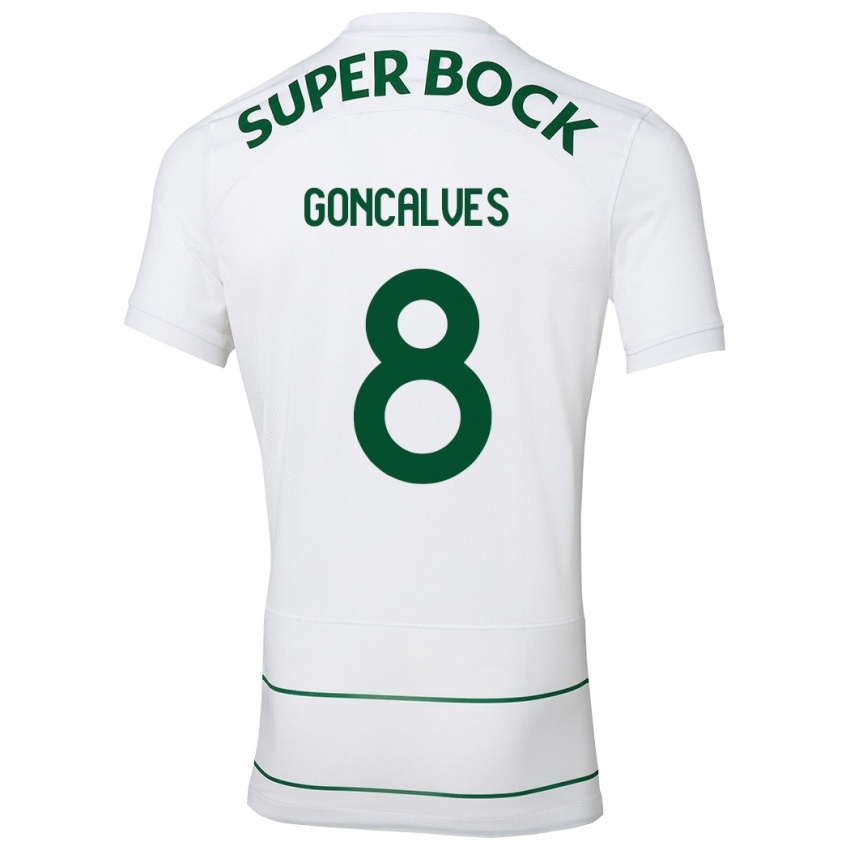 Niño Camiseta Pedro Gonçalves #8 Blanco 2ª Equipación 2023/24 La Camisa