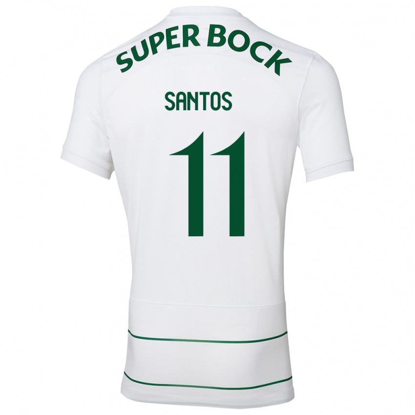 Niño Camiseta Nuno Santos #11 Blanco 2ª Equipación 2023/24 La Camisa