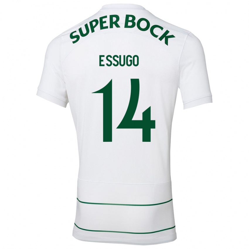 Niño Camiseta Dário Essugo #14 Blanco 2ª Equipación 2023/24 La Camisa