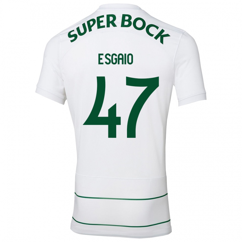 Niño Camiseta Ricardo Esgaio #47 Blanco 2ª Equipación 2023/24 La Camisa